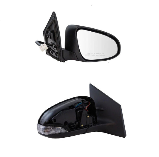 Mirror Power Folding Heated Signal Smooth Black Pair for 2016-2016 Scion iM