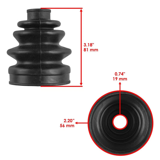 2 Front Inner Outer Axle CV Boot Kit for Honda TRX350FE TRX350FM Rancher 00-05