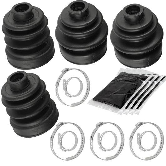 4 Rear Axle Inner Outer CV Boot Kit for Yamaha Rhino 450 YXR450F 4WD 2006-2009