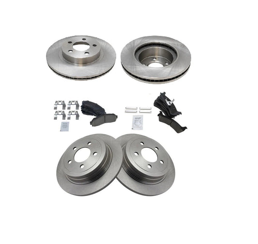 Disc Brake Rotor Ceramic Pad Front & Rear Kit for Ford Explorer Sport Trac
