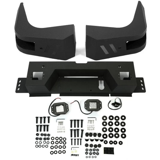Rear Bumper For Dodge Ram 2500 3500 2010-2024 w/ LED Lights Steel Powder Coated