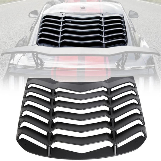 ABS Rear Window Louver Cover Sun Shade Vent For 2015-2023 Ford Mustang