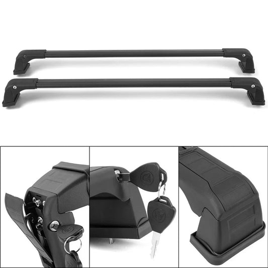 Roof Rack Cross Bar Luggage Carrier Aluminium Lockable For Kia Soul 2014-2019