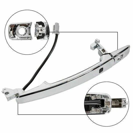 Fit 03-07 Nissan Murano Front Driver Outside Chrome Door Handle With Smart Entry