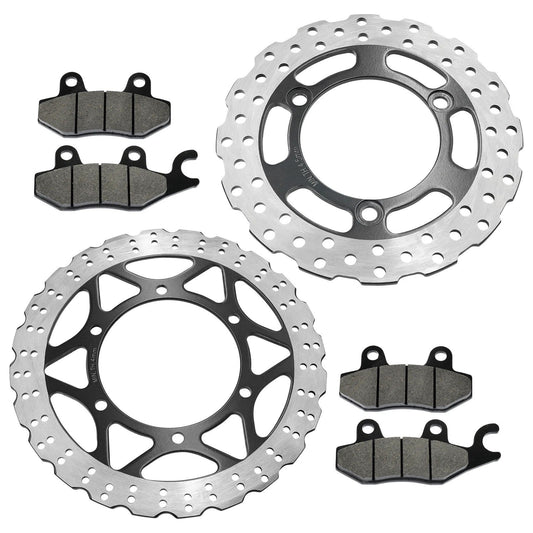 Front Rear Brake Disc Rotor W/ Pad For Kawasaki Ninja 250R EX250J 2008 2009-2012