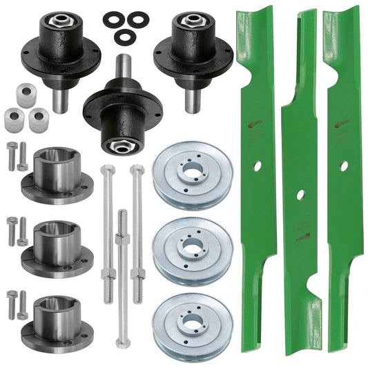 61" Deck Spindle Blade & Pulley For Scag SCZ61V-27FX SCZ61RD-31FX SCZ61RD-921FX