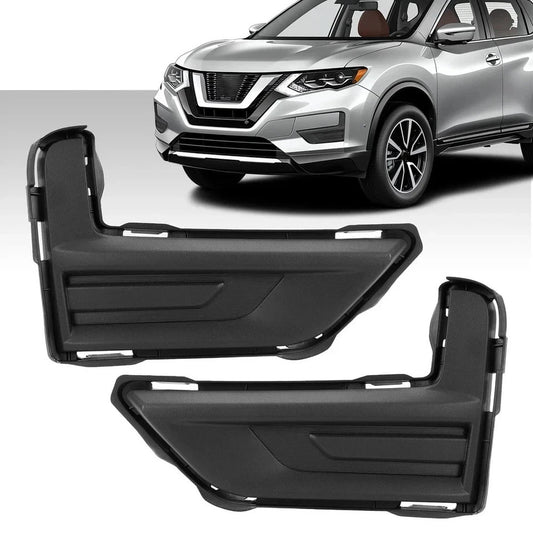 HECASA For 2017 2018 2019 2020 Nissan Rogue Front Bumper Fog Light Cover LH&RH