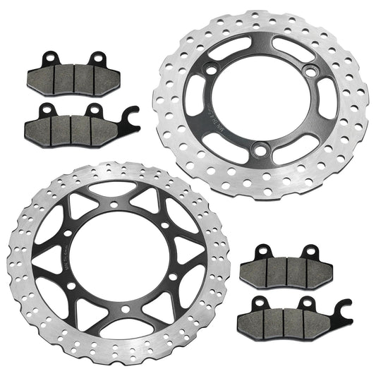 Front Rear Brake Disc Rotor W/ Pad For Kawasaki Ninja 250R EX250J 2008 2009-2012