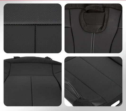 HECASA Full Car Seat Covers Kit For 15-22 Ford F150 Super Crew Cab with Armrest