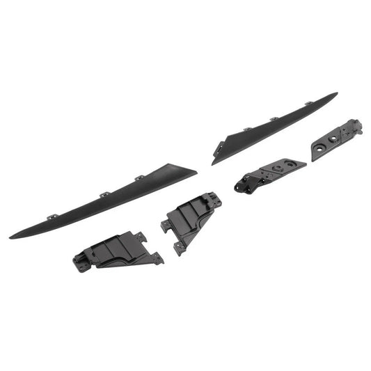 Front Bumper Upper & Lower Grill W/ Headlight Eyelid For Honda Civic 2022-2023