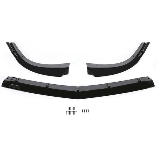 For Benz C Class W204 Sport 12-14 Glossy Black Front Bumper Lip Splitter Spoiler