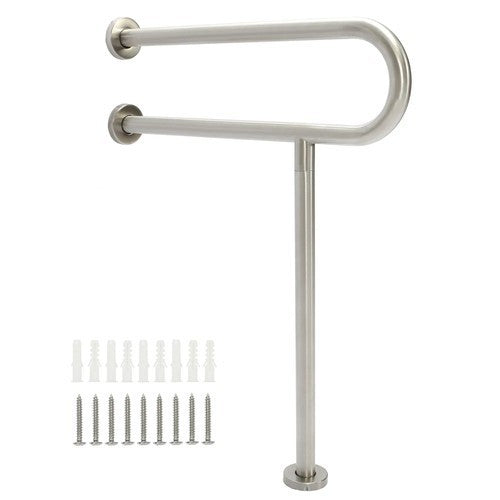 HECASA Stainless Steel Handicap Grab Bars Rails Toilet Handrails 24'' X 30''