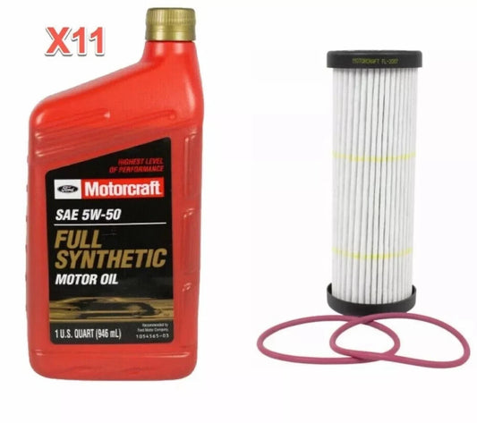 11 Quarts Motor Oil & Filter Full Synthetic 5W50 for FORD MUSTANG GT 5.2L 16-21