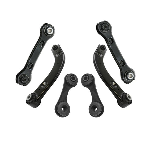 6 Piece Suspension Kit Sway Bar Links Upper Control Arms Lower Forward Toe Links