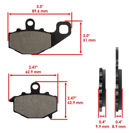Rear Brake Pads for Kawasaki EX650E EX650F EX650A EX650C Ninja 650 650R 2006-16