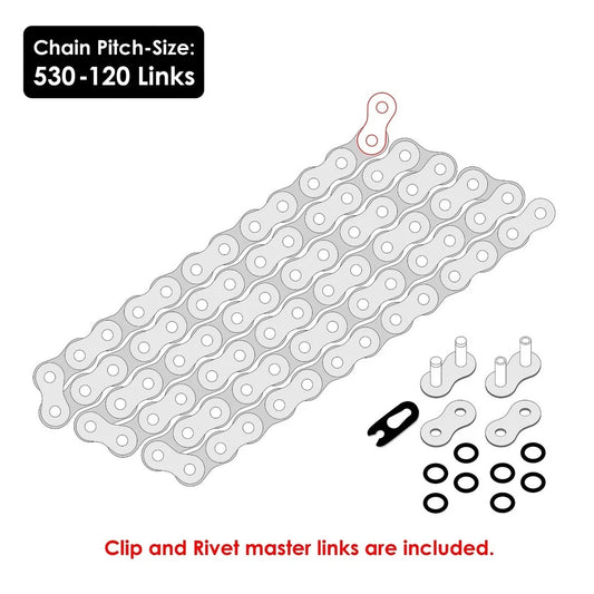 Black O-Ring Drive Chain & Sprockets Kit for Kawasaki VN800A VN800B Vulcan 800