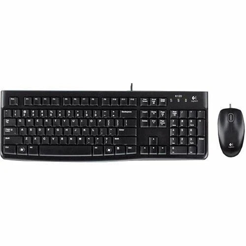 Logitech MK120 Wired USB Keyboard and Mouse, Black (920-002565)