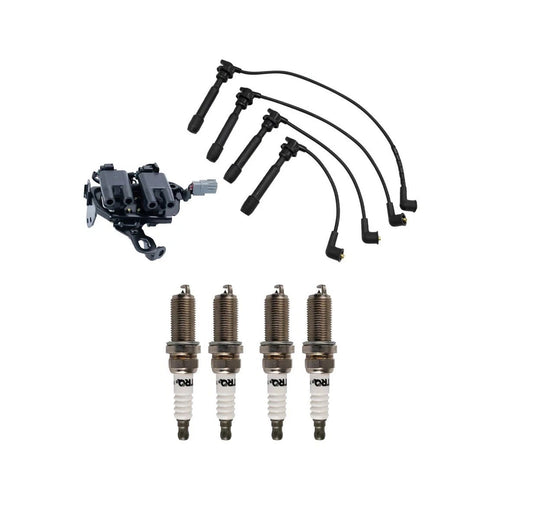 Ignition Coils Wires & Spark Plugs Fits 2007-2012 Hyundai Elantra 10-11 Kia Soul