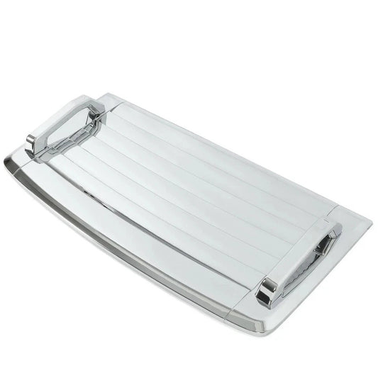 FOR 2006-2010 HUMMER H3 HOOD DECK VENT PANEL HANDLE COVER TRIM BEZEL CHROME 3PCS