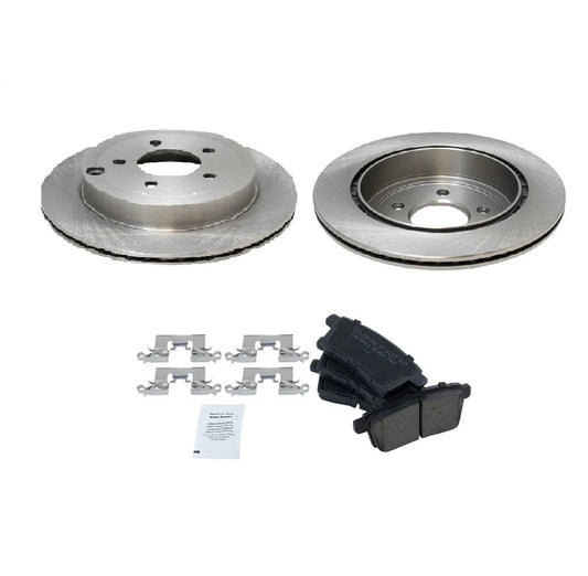 Rear Ceramic Brake Pad & 2 Rotors Set Kit for Ford Edge Lincoln MKX