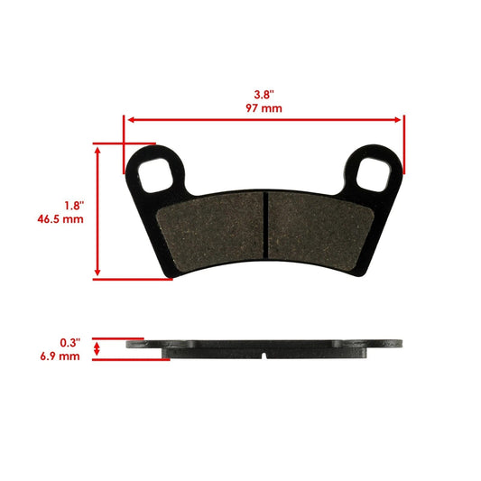 Front And Rear Brake Pads for Polaris RZR S 800 EFI 2009-2014
