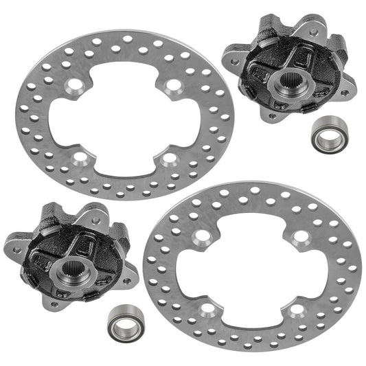 Front Left Right Wheel Hub Disc Rotor Bearing for Polaris Ranger 900 2012-2014