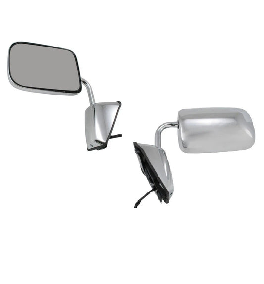 Side View Mirrors Chrome Folding Power Pair Set for 88-93 Dodge Pickup Truck