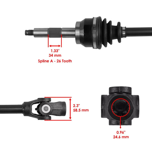 Front CV Joint Axle for Polaris Xplorer 400 500 1997-2002 Neapco / 2200960
