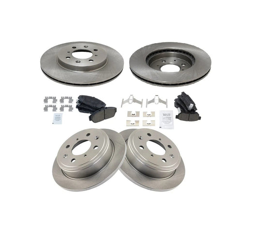Brake Pad & Rotor Kit Ceramic Front & Rear for 1994 Acura Integra