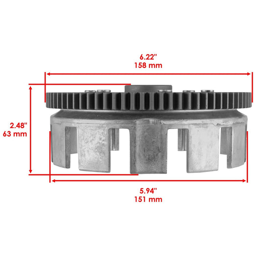 Clutch Basket and Friction Plates Kit for Kawasaki Bayou 300 KLF300-C 1989-2005
