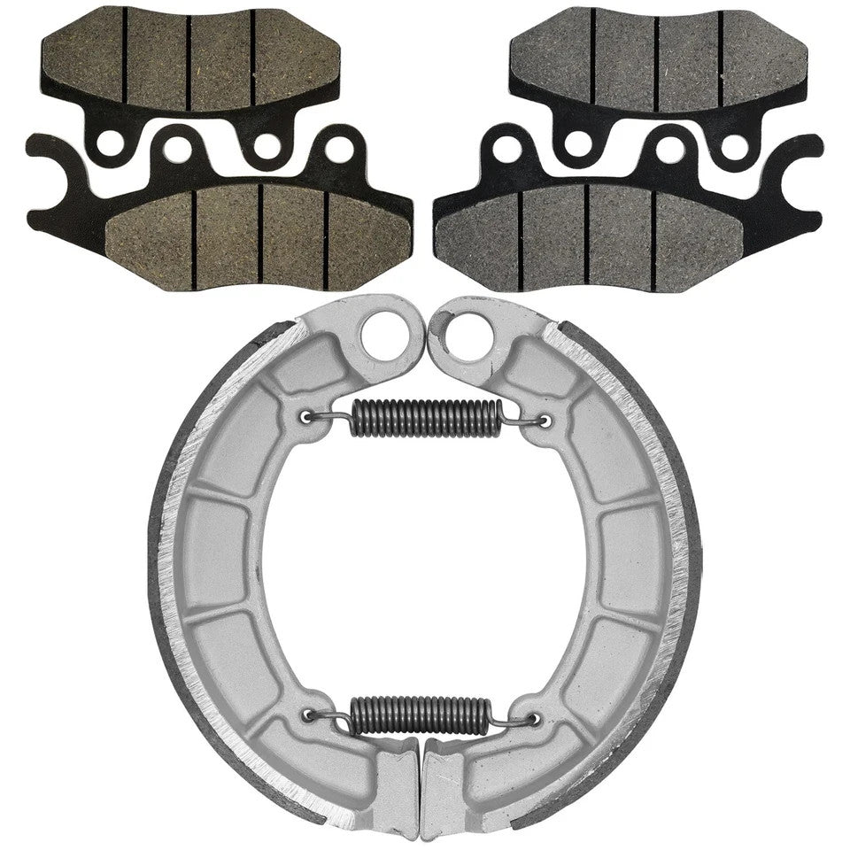 for Kawasaki KLF300 Bayou 300 4X4 1989-2004 Front Brake Pads / Rear Brake Shoes
