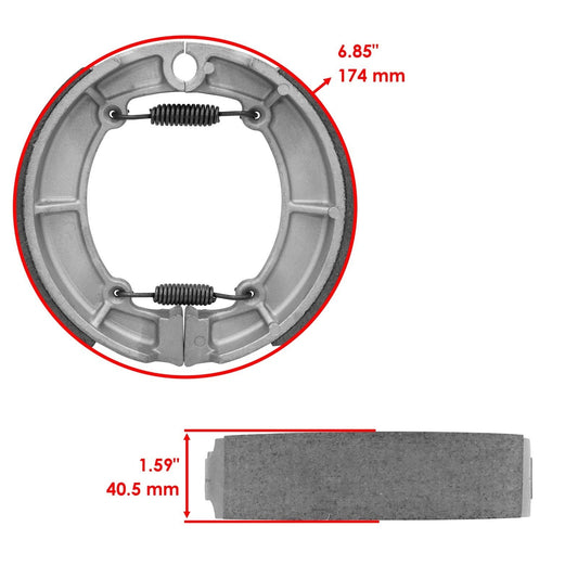 Front Brake Pads Rear Brake Shoes for Kawasaki Vulcan 800 Classic VN800B 1996-05