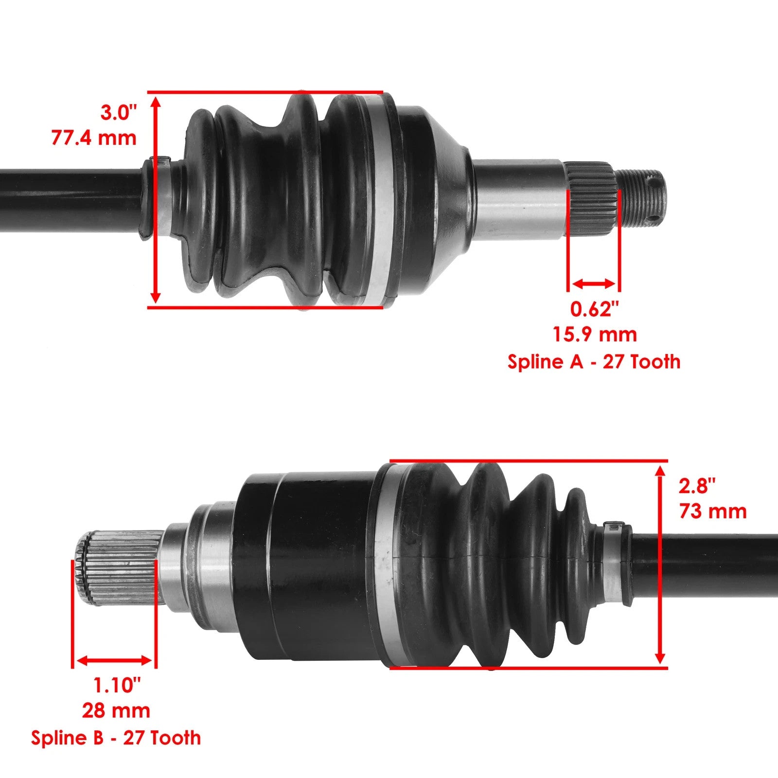 Rear Left or Right CV Joint Axle fits Arctic Cat 3313-832