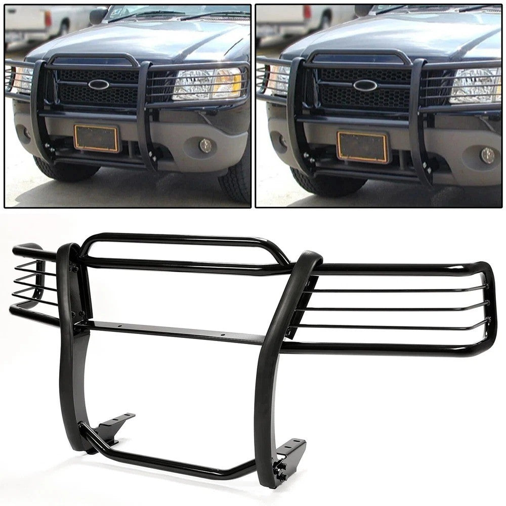 HECASA For 02-05 Ford Explorer 4DR 4 Door Black steel Brush Guard Grille Grill