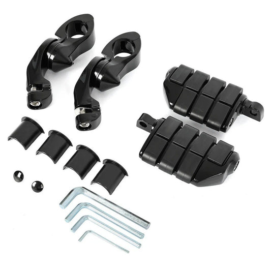 Motorcycle Black Highway Foot Pegs For Harley Davidson Touring Road Street Glide