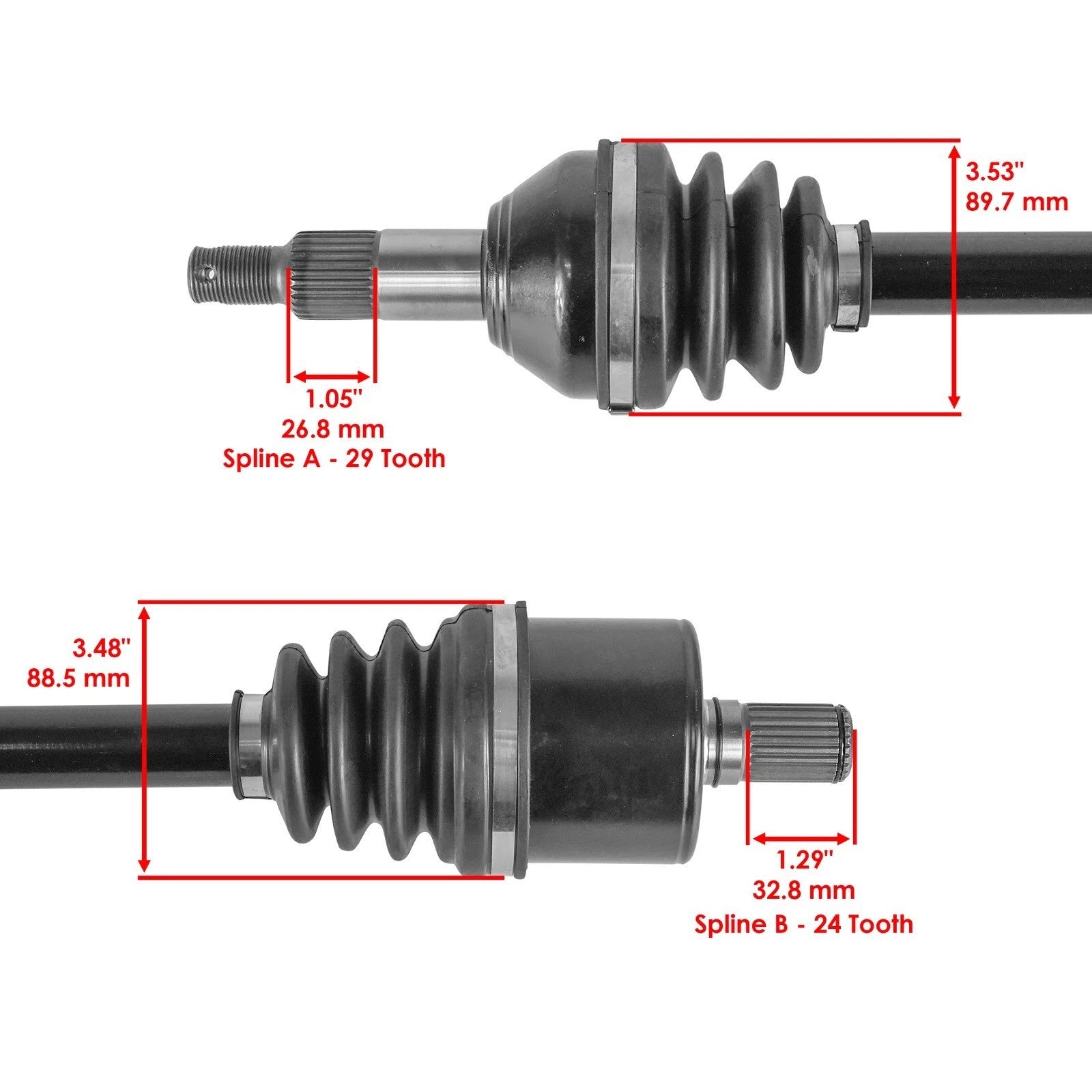 705502451 705502406 Rear Left & Right CV Axle For Can-Am Defender HD8 2017-2021