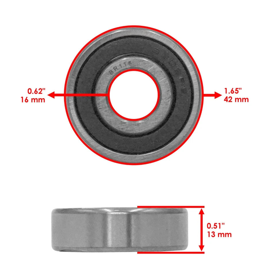 Rear Wheel Ball Bearings Seals Kit for Honda TR200 Fat Cat 1986 1987
