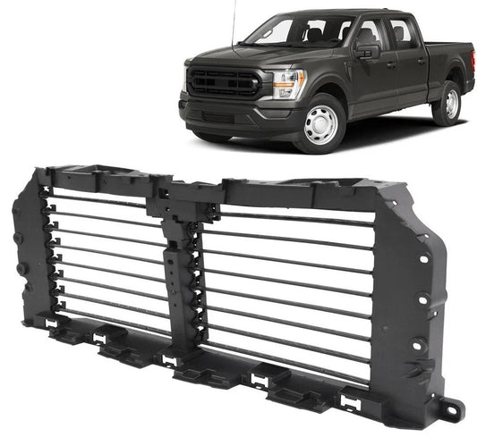 Front Upper Radiator Grille Air Shutter Fit For 2021-2025 Ford F-150 W/O Motor