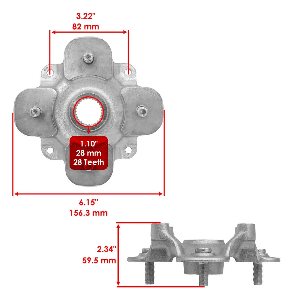 B16-F510D-02-00 Fornt & Rear Wheel Hub For Yamaha Kodiak 450 YFM450 2018-2024