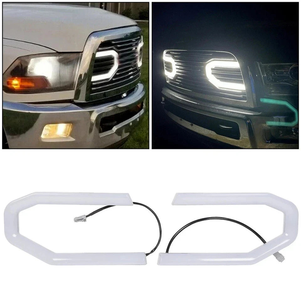 HECASA LH&RH LED Lights For 2010-2018 Dodge Ram 2500 3500 Big Horn Style Grille