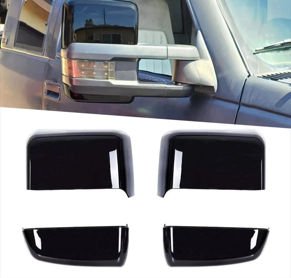 Pair Tow Mirror Cap Cover Left & Right For Chevy Silverado GMC Sierra 2014-2019