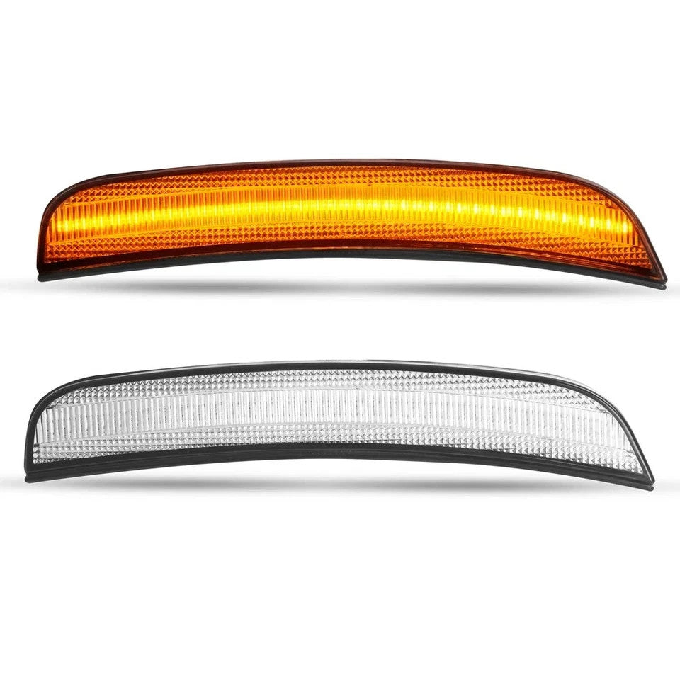 Clear LED Front Bumper Side Marker Lights For Chrysler 300 300C 300S 2015-2023