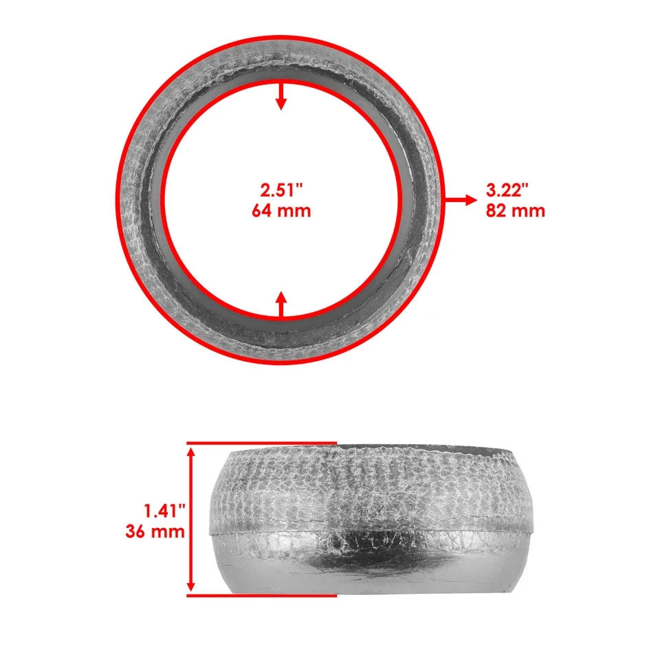 Muffler Gasket Double Spherical 2.5" Donut Seal for Polaris 3610236
