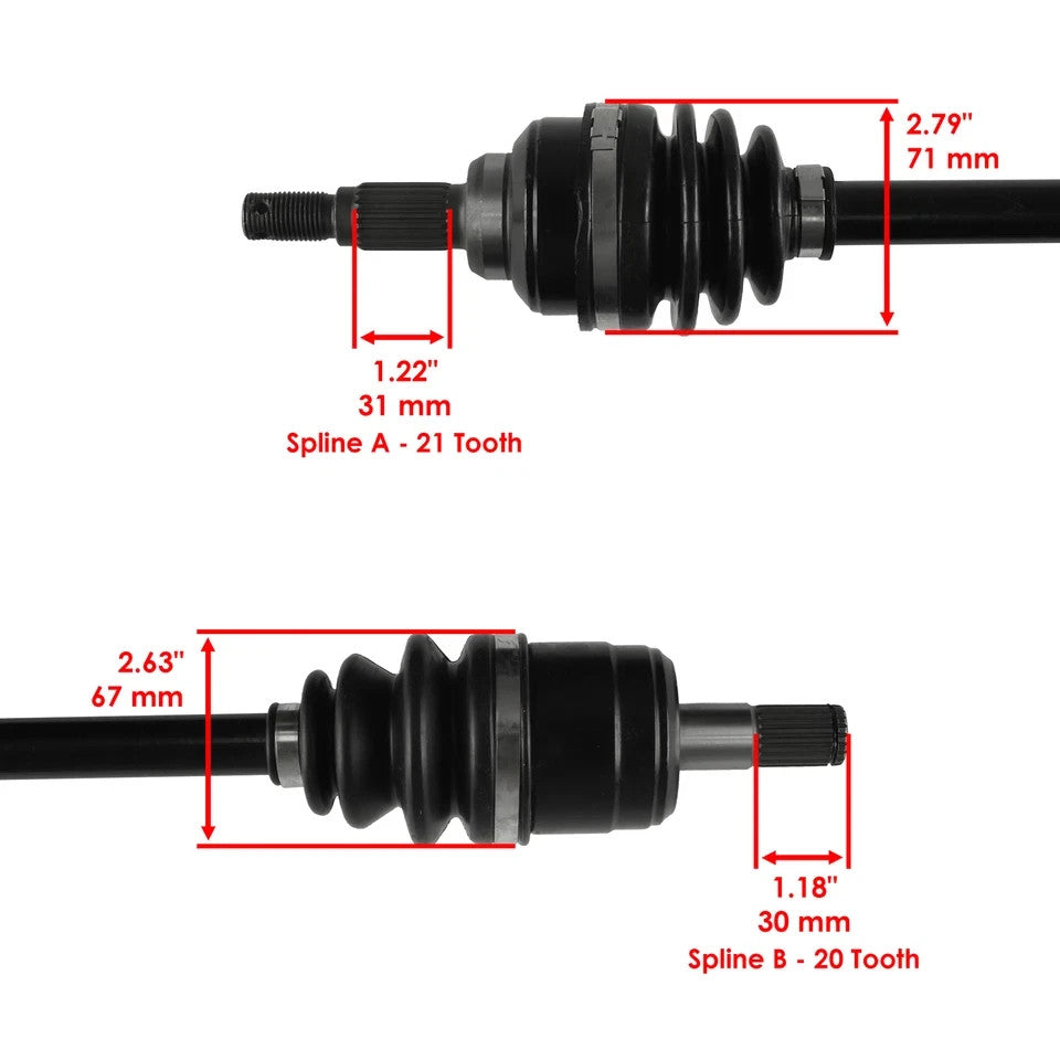 for Honda TRX400FW Foreman 400 4X4 95-2001 Front RH /LH CV Joint Axle w/ Bearing