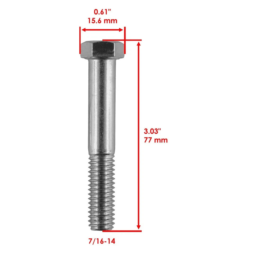 4x Control Arm Bolt Rear Lower for Polaris Sportsman 700 2002-07 / 7/16-14