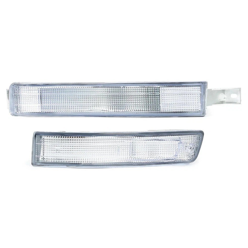 New Chrome Front Bumper Signal Lights LH & RH W/Bulbs For 1990-1994 Lexus LS400