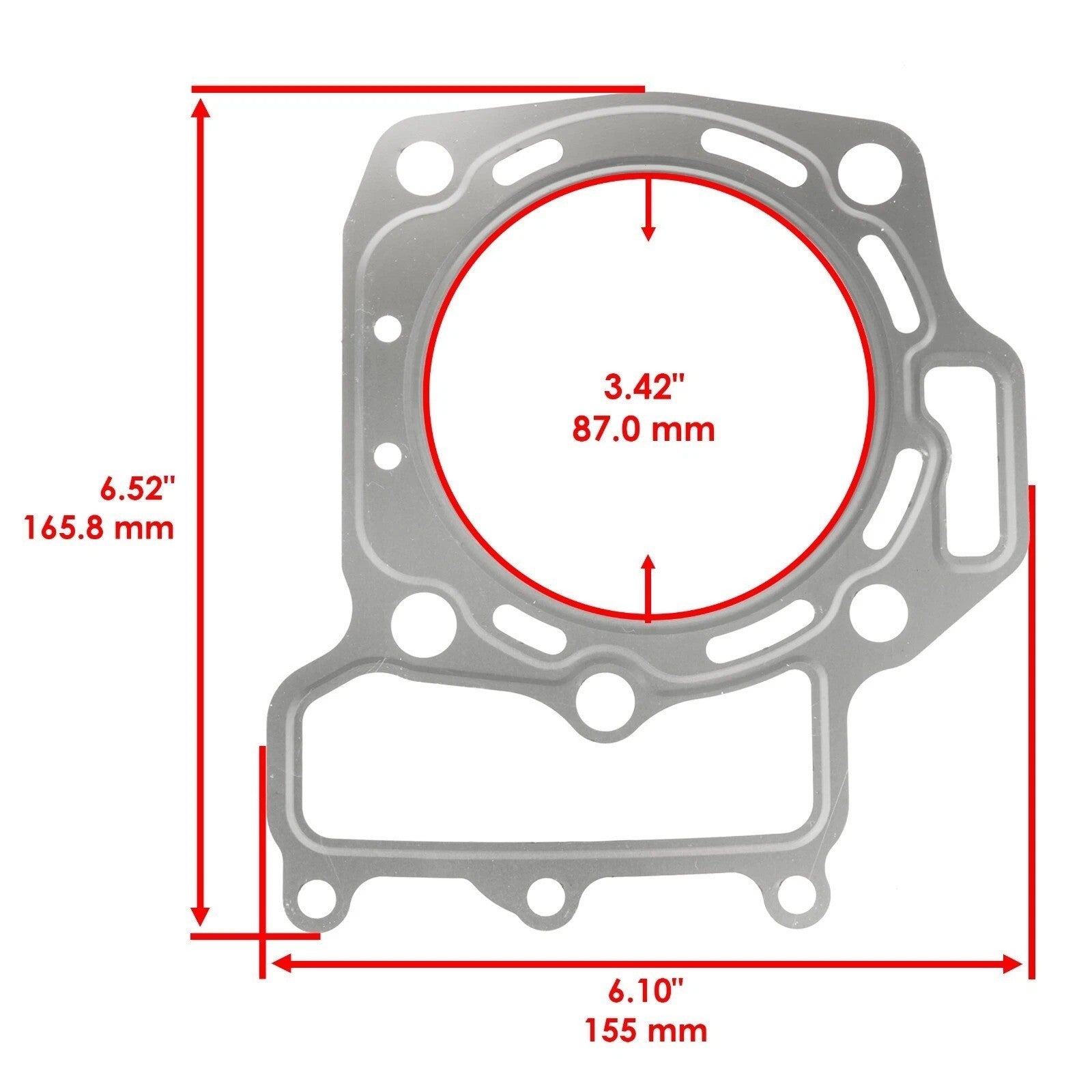 Cylinder Head and Base Gasket For Kawasaki Brute Force 750 KVF750 4x4I 2005-2026