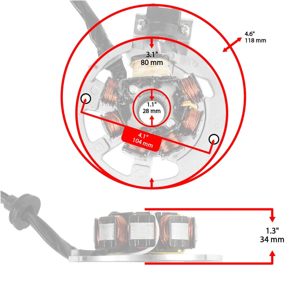 Stator for Polaris Predator 50 / 90 2003 2004 2005 2006 Generator