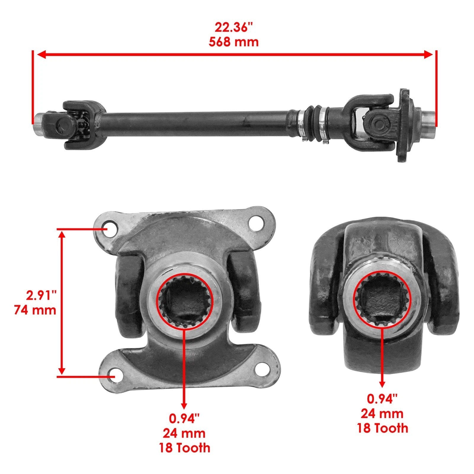 Rear Propeller Prop Drive Shaft for Can-Am Outlander Max 800R 4X4 EFI 2009-2012
