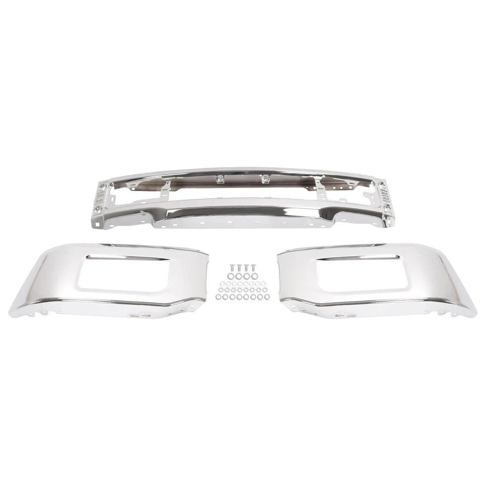 For Ford F-150 F150 2018-20 Chrome Front Bumper Face Bar W/ Fog Hole #JL3Z17757A
